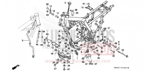 CARROSSERIE DE CHASSIS NX650J de 1988